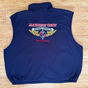 Men's Vintage Work Blue Vest Machinists Union Size XLarge